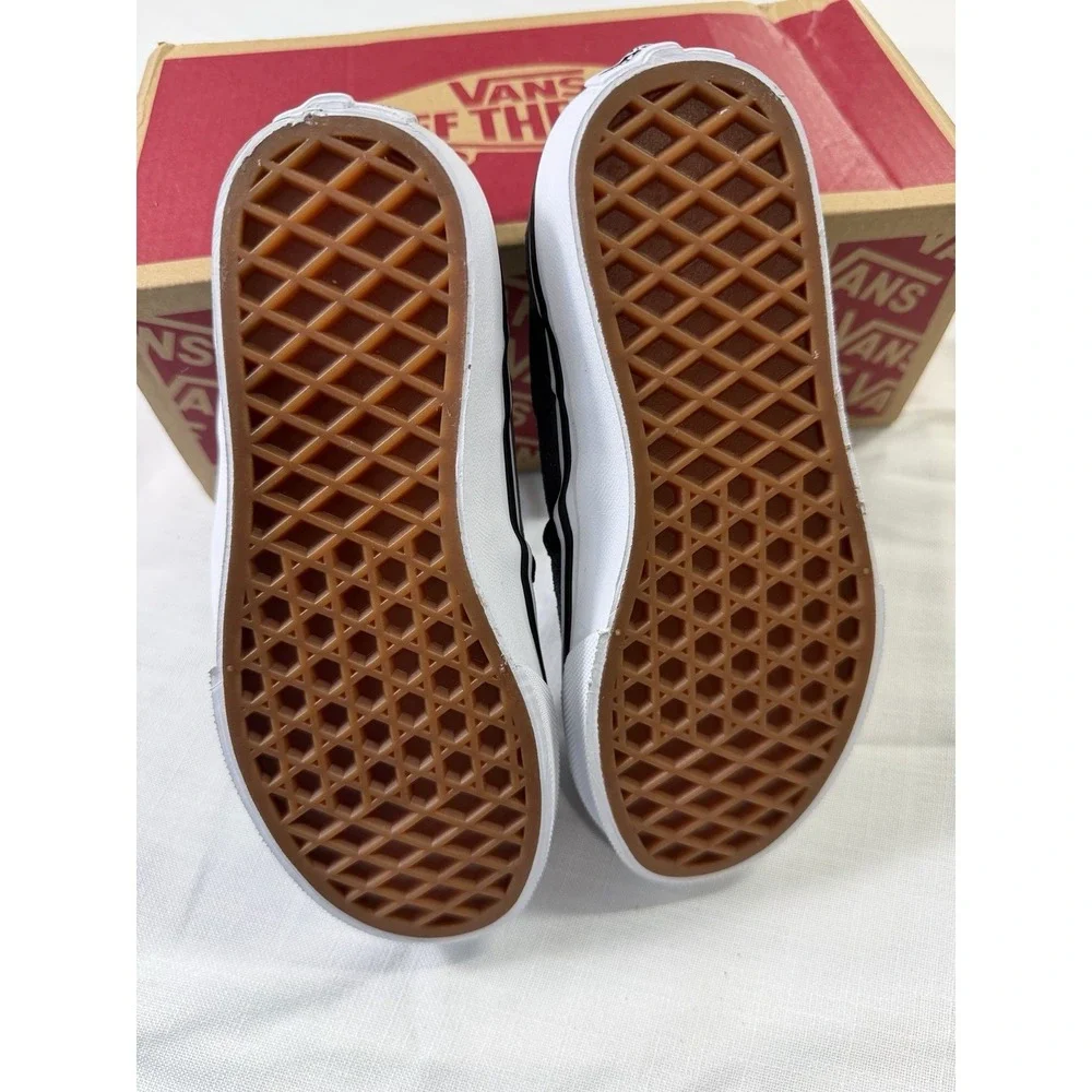 Vans Asher Slip On Shoes Girls 13 Shimmer Black Glitter Sneakers New Box